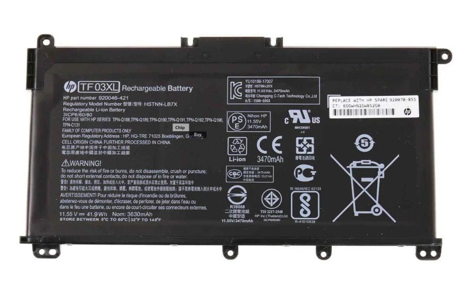 Battery HP HT03XL / TF03XL Original - HT03XKOG
