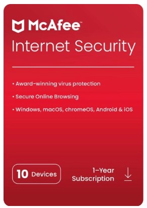 Mcafee Internet Security 10 Devices 1 Year
