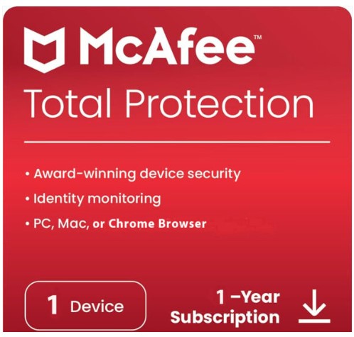 Mcafee Total Protection 1 Device 1 Year
